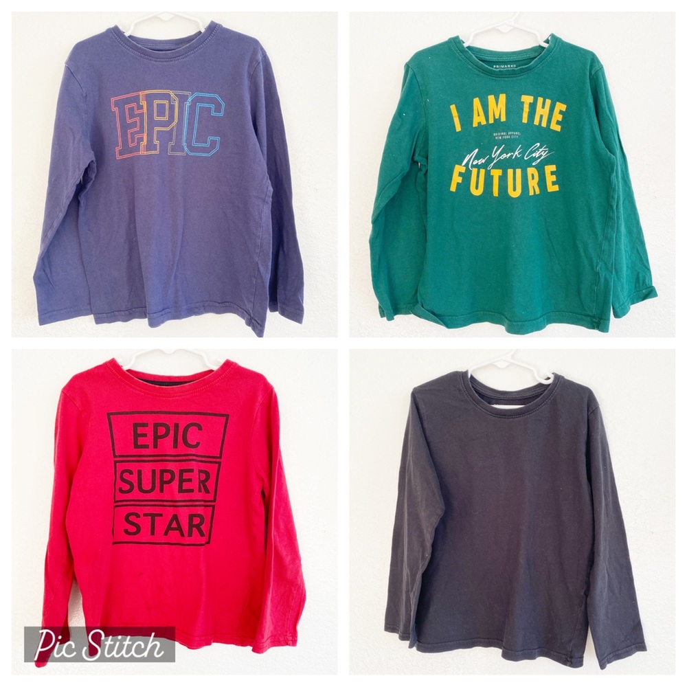 PRIMARK Boys Long Sleeve Tee T-Shirt